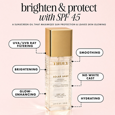Invisible Sunscreen Oil - SPF 45 Glow Protection For Smooth Radiant Skin